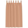 vidaXL Blackout Curtains with Rings 2 pcs Light Brown 175 x 140 cm