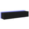vidaXL TV Wall Cabinet 2 pcs Black Oak Engineered Wood