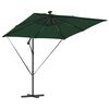 vidaXL Cantilever Banana Parasol Green 249 x 249 x 250 cm