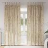 vidaXL Velvet Curtains with Curtains 2 pcs Cream 225 x 140 cm Velvet