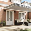 vidaXL Manual Retractable Awning Anthracite&White 500x300 cm