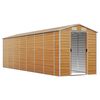 vidaXL Garden Shed Light Brown 191x640x198 cm Galvanised Steel