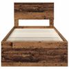 vidaXL Bed Frame with Headboard Old Wood 90 x 200 cm Engineered wood