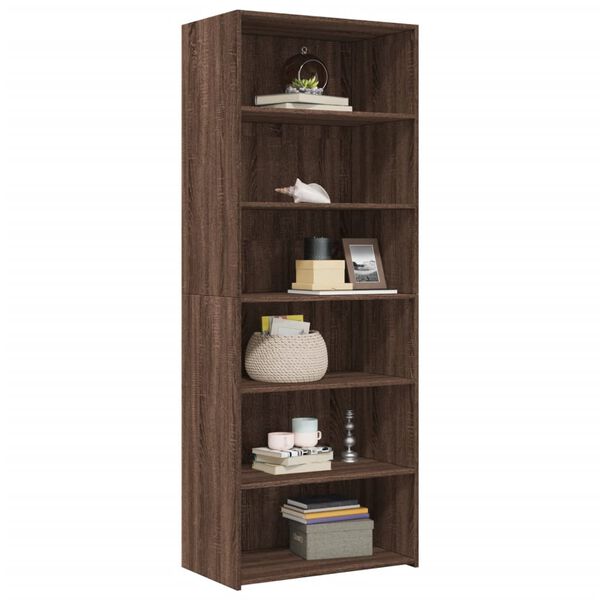 vidaXL Highboard Brown Oak 70x41x185 cm Engineered Wood