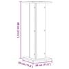 vidaXL Plant Stands 2 pcs Concrete Grey 30x30x80 cm Engineered Wood