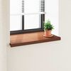 vidaXL Window Sill Brown Wood 60 x 50 x 4.5 cm PVC