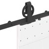 vidaXL Sliding Door Hardware Kit 200 cm Steel Black