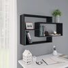 vidaXL Wall Shelf Black 104x20x58.5 cm Engineered Wood