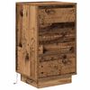 vidaXL Bedside Cabinet with LED Lights&nbsp;Old Wood 38x34x65 cm