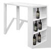 vidaXL Kitchen Table | High Gloss White | MDF | Standard | Bar Table