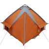 vidaXL Teepee Tent with Roof Grey and Orange 388 x 320 x 169 cm