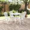 vidaXL Garden Dining Set 5 pcs White Aluminium