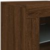 vidaXL Side Cabinets with LED Lights 2 pcs Brown Oak Engineered Wood
