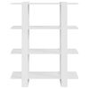 vidaXL Book Cabinet/Room Divider High Gloss White 100x30x123.5 cm