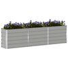 vidaXL Planter Light Grey 290 x 90 x 77 cm Galvanised Steel