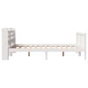 vidaXL Bed Frame without Mattress White 120x190 cm Small Double Solid Wood Pine