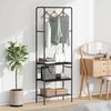 vidaXL Clothes Rack with Shelves Other Black oak 60 x 30 x 171 cm