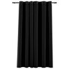 vidaXL Linen-Look Blackout Curtains with Gromments Anthracite 290x245cm