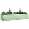 vidaXL Planter Pastel Green 385 x 100 x 75 cm Galvanised Steel