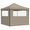 vidaXL Party Tent Folding Taupe 292 x 292 x 315 cm Oxford Fabric