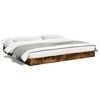 vidaXL Bed Frame without Mattress Smoked Oak 180x200 cm Super King Engineered Wood
