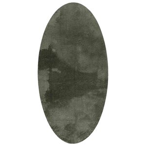 vidaXL Area Rugs Oval HUARTE Forest Green 100 x 200 cm 100% Polyester