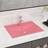 vidaXL Luxury Basin with Faucet Hole Matt Pink 60x46 cm Ceramic