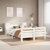 vidaXL Bed Frame without Mattress White 140x190 cm Solid Wood Pine