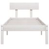 vidaXL Bed Frame without Mattress White Solid Wood Pine Single