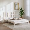 vidaXL Bed Frame without Mattress White 135x190 cm Double Solid Wood