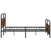 vidaXL Metal Bed Frame without Mattress Smoked Oak 160x200 cm