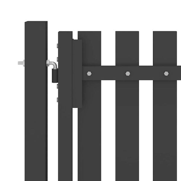 vidaXL Garden Fence Gate Steel 100x200 cm Anthracite