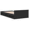 vidaXL Bed Frame with Drawer without Mattress Black 90x190 cm Single