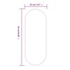 vidaXL Wall Mirror Silver 50x20 cm Oval
