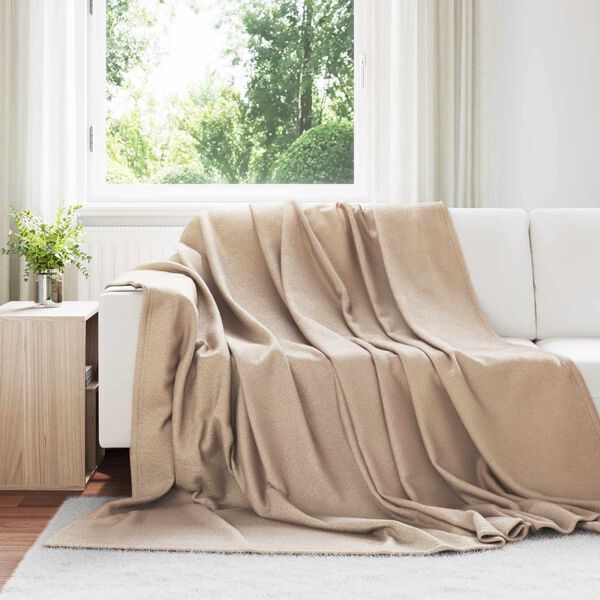 vidaXL Throw Blankets 6 pcs Camel 270 x 240 cm Fleece