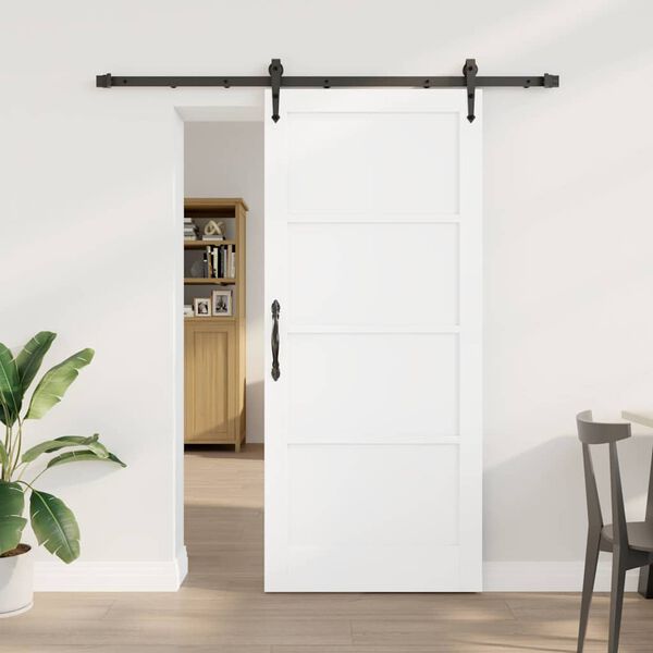 vidaXL Sliding Door ORKDAL White 78 x 202 cm Solid Pine Wood