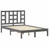 vidaXL Bed Frame without Mattress Grey 120x190 cm Solid Wood