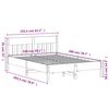 vidaXL Bed Frame without Mattress Wax Brown 150x200 cm King Size Solid Wood Pine