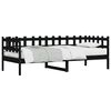 vidaXL Day Bed without Mattress Black 90x200 cm Solid Wood Pine