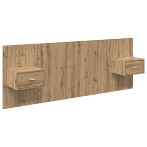 vidaXL Headboard With Cabinet 3 pcs Artisan Oak Engineered Wood