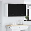 vidaXL Hanging Cabinet with Shelf Lyon 2 pcs Black Oak 50 x 31 x 60 cm