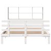 vidaXL Bookcase Bed without Mattress White 120x200cm Solid Wood Pine