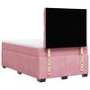 vidaXL Box Spring Bed with Mattress Pink 120x190 cm Small Double Velvet