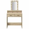 vidaXL Dressing Table Brown 79 x 41 x 140 cm Engineered Wood