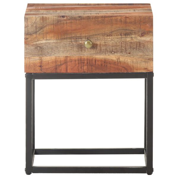 vidaXL Bedside Table 40x30x50 cm Rough Acacia Wood