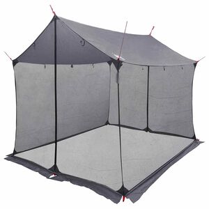 vidaXL Camping Tarp with Mesh Walls 270 x 210 x 210 cm Grey and Orange