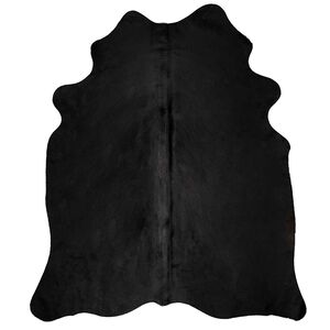 vidaXL Real Cow Hide Rug Black 150x170 cm