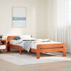 vidaXL Bed Frame without Mattress Wax Brown 90x200 cm Solid Wood Pine