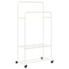 vidaXL Clothes Rack with Shelf with Wheel White 80 x 53 x 156 cm