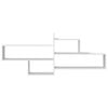 vidaXL Wall Shelf White 167.5x18x68 cm Engineered Wood